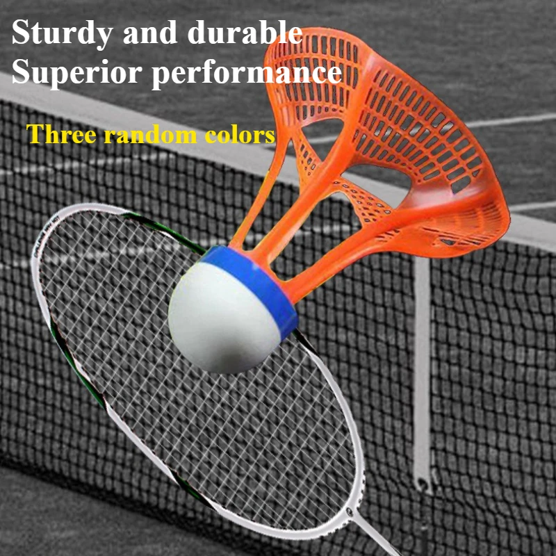 

High-grade windproof nylon badminton balls, random colors, 3-pack, durable, advanced training and recreational balls