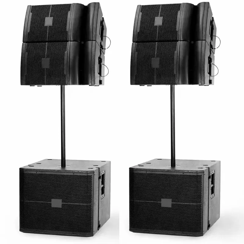 Full 18 Subwoofer Bass Sonido Sistema de sonido profesional para iglesia al aire libre Audio Pasivo Pro Line Array Altavoces