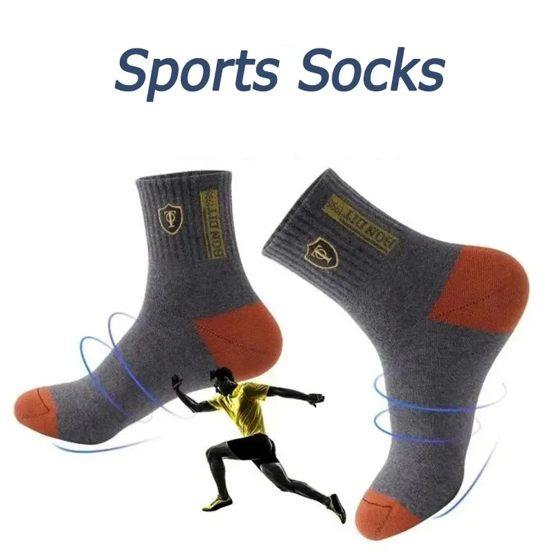 5 Pairs Apring And Fall Mens Sports Socks Summer Leisure Sweat Absorbent Comfortable Thin Breathable Basketball Meias