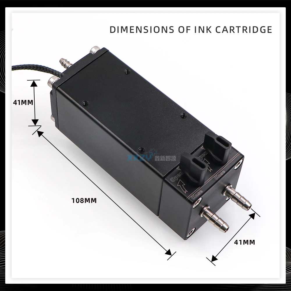 Inkjet Printer Metal Sub Ink Tank 41*41*108mm for UV Flatbed Printer Negative Pressure Ink Tank With Valve Ink Cartridge