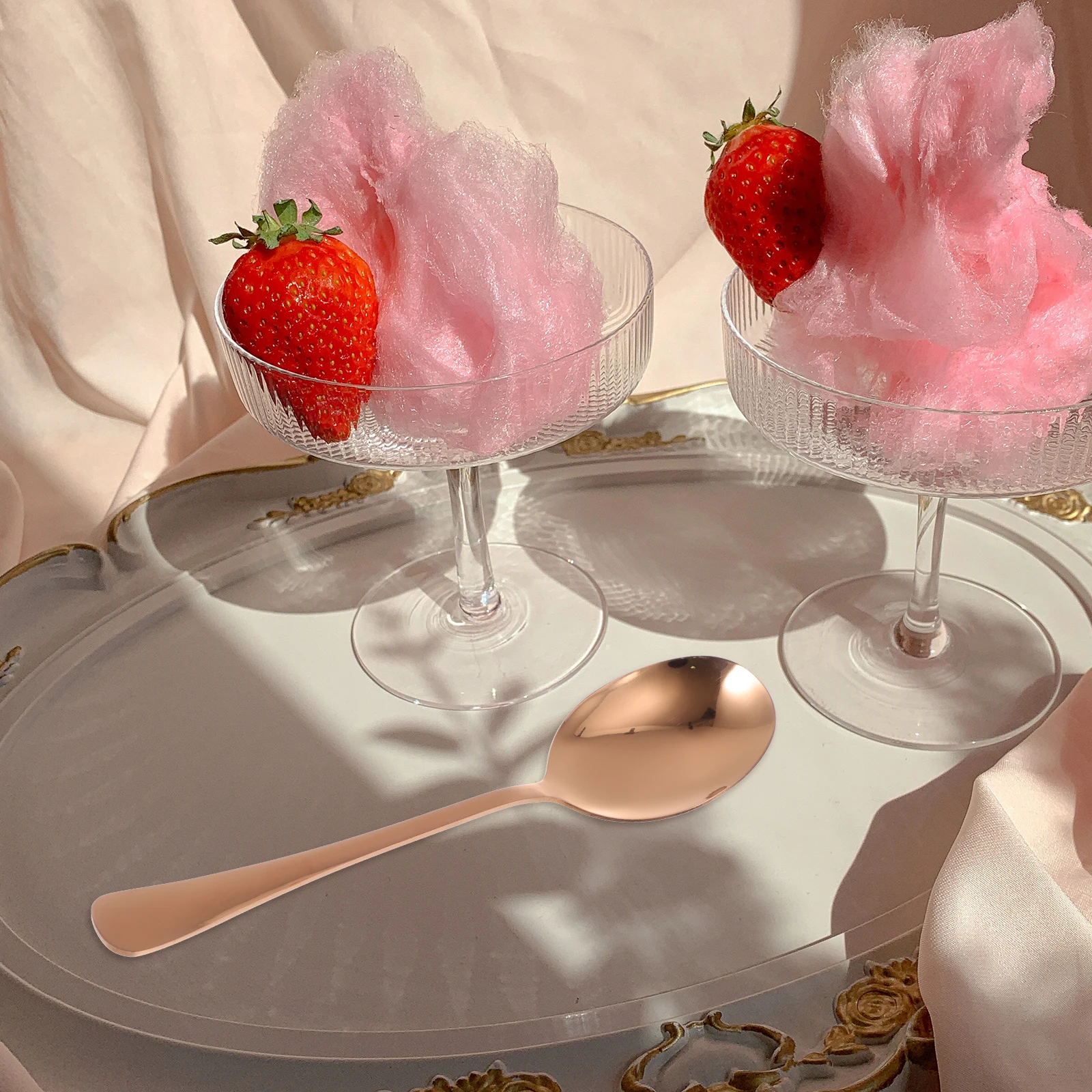 

4Pcs Public Tableware Set Stainless Steel Food Serving Spoons Practical Non-Stick Surface for Restaurant Family Hotel