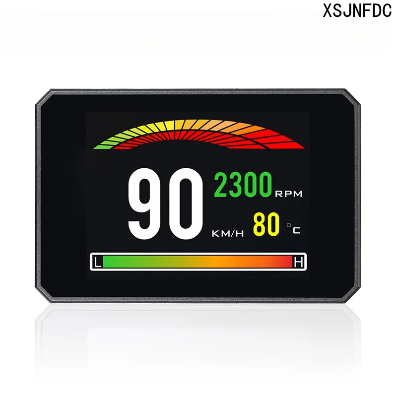 Car OBD HUD P16 3inch LCD Screen Automobile Auxiliary Instrument Display Screen Head-up Level Meter