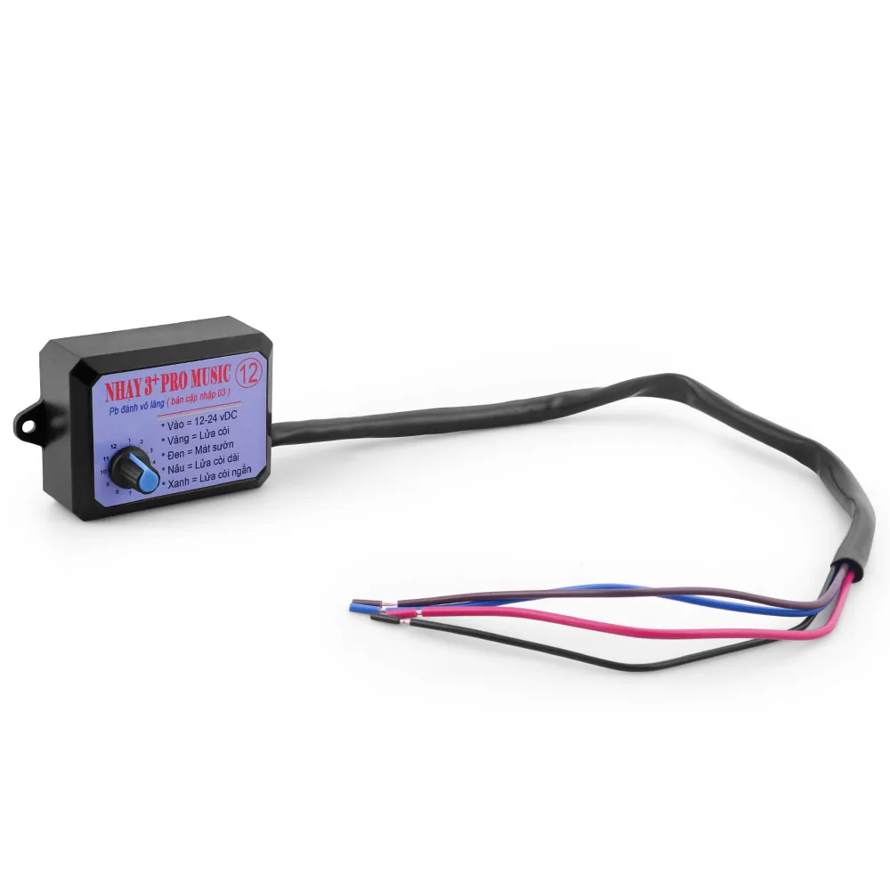 For Dynoracings 12-24V 8 12 Sound Music Electronic Speaker Controller 3 + Pro ABS Speaker Sound Control Unit with Volume