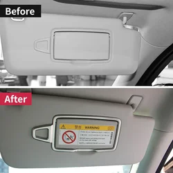 2pcs stainless steel Car Sunvisor Cosmetic Mirror Decoration Frame Sticker For  w 166 w167Mercedes Benz GLS GLE Gl ML class