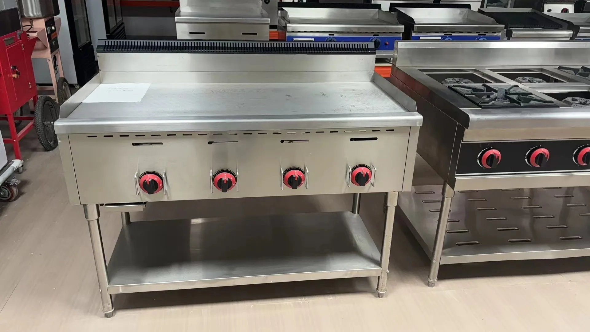 1200mm Commercial Gas Restaurant  Griddle With Stand  Gas Griddle For Sale food shop