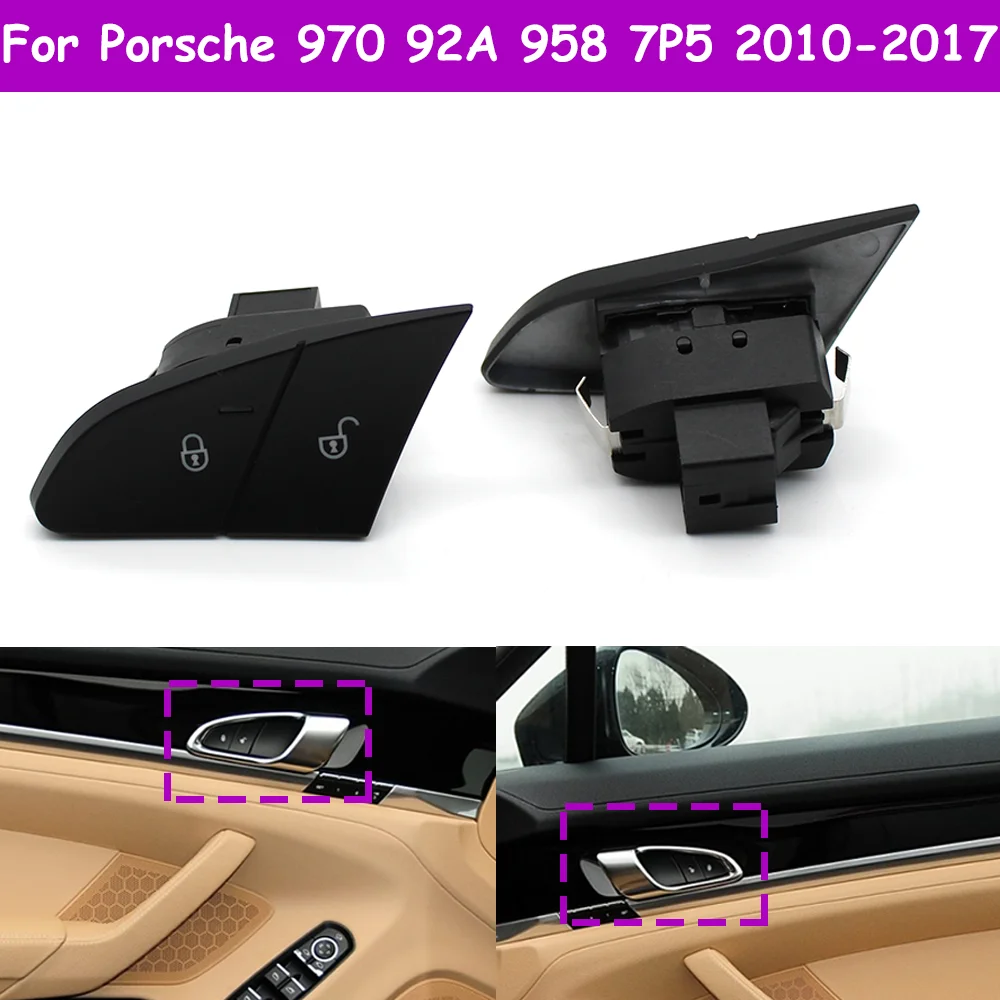 92A 958 7P5 970 Car Interior Front Left Right Door Lock Switch Assembly For Porsche Cayenne Panamera  2010-2017 7PP962107