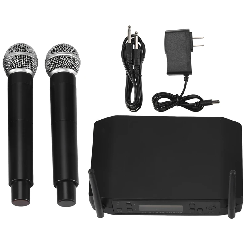 

GLXD4 Wireless Microphone 2 Channels UHF Professional Handheld Mic For Stage Party Karaoke Church Meeting