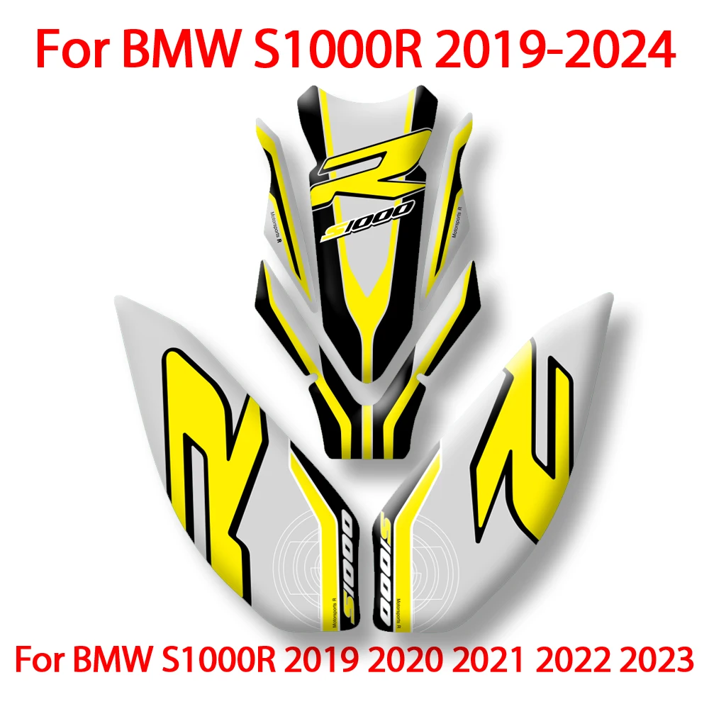 Fuel tank decals for BMW S1000R S1000 R 2019 2020 2021 2022 2023 2024 motorcycle 3D gel paint protection stickers anti-slip