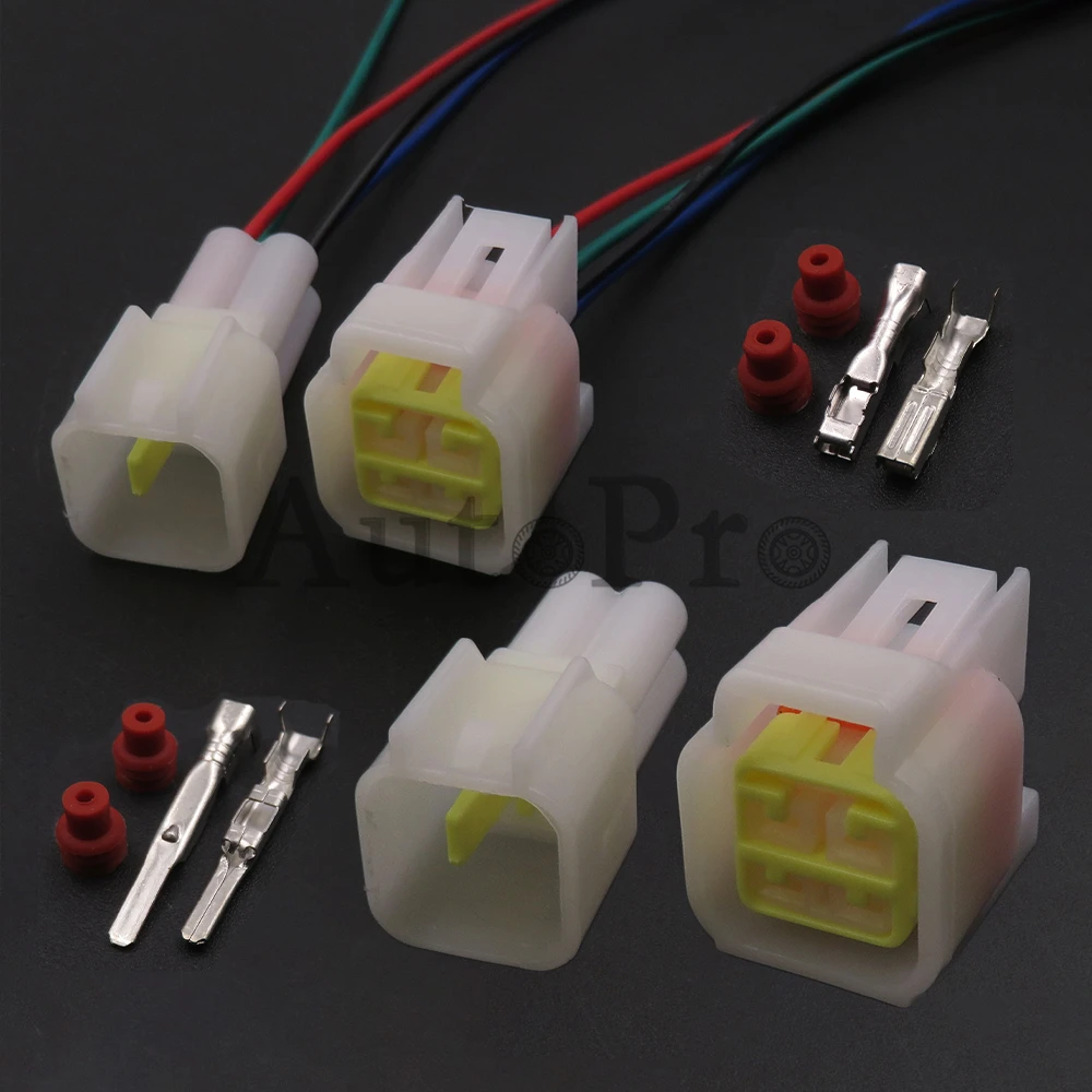 1 Set 4 Hole FW-C-4M-B FW-C-4F-B FW-C-4M-W FW-C-4F-W AC Assembly Auto Electrical Socket Car Knob Speed Switch Waterproof Plug