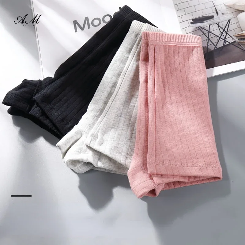 Ladies Cotton Panties Women Antibacterial Underwear Summer Thin Seamless Boyshort Safety Pants Not Curling Boxer Pants Lingerie