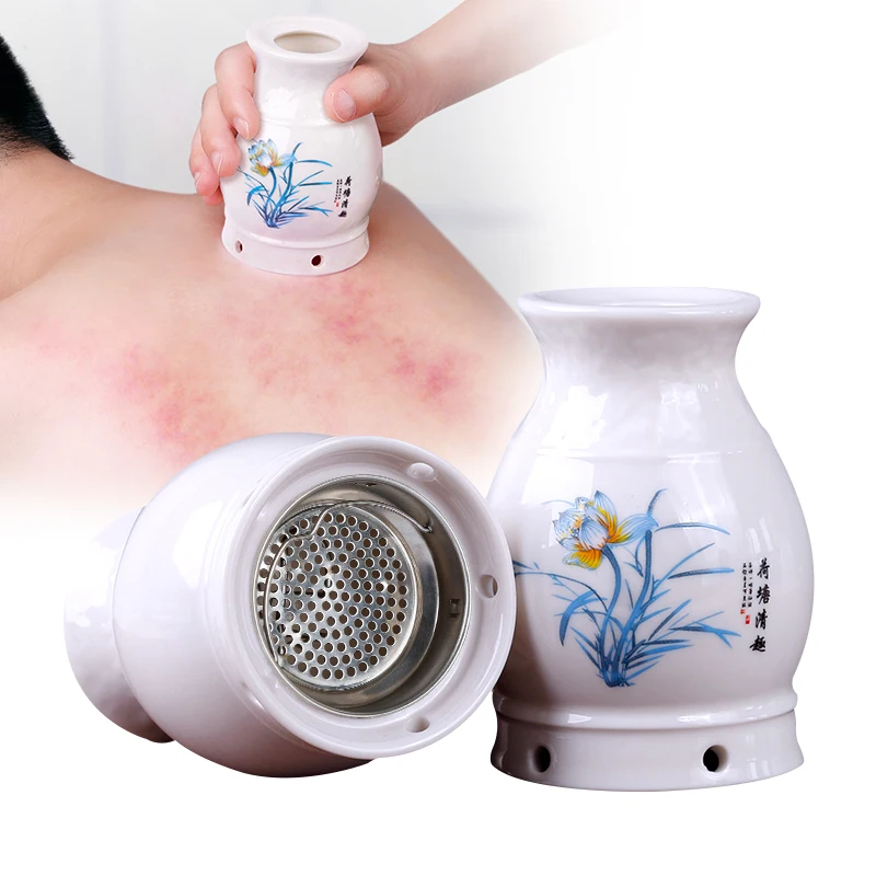 

Белая фарфоровая чашка для прижигания, имбирная нагревательная терапия, акупунктурные точки, массаж Гуаша, коробка для мокса, рулоны горелки, банка Гуа Ша