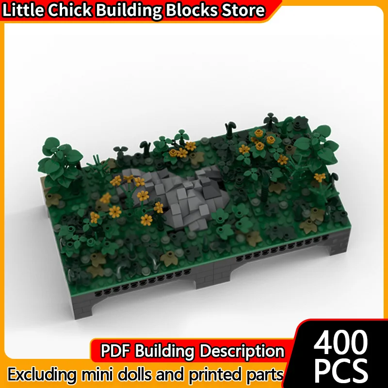 

City Street View Model MOC Building Bricks Natural Ecological Scenes Modular Technology Gifts Holiday Assemble Children Toy Suit