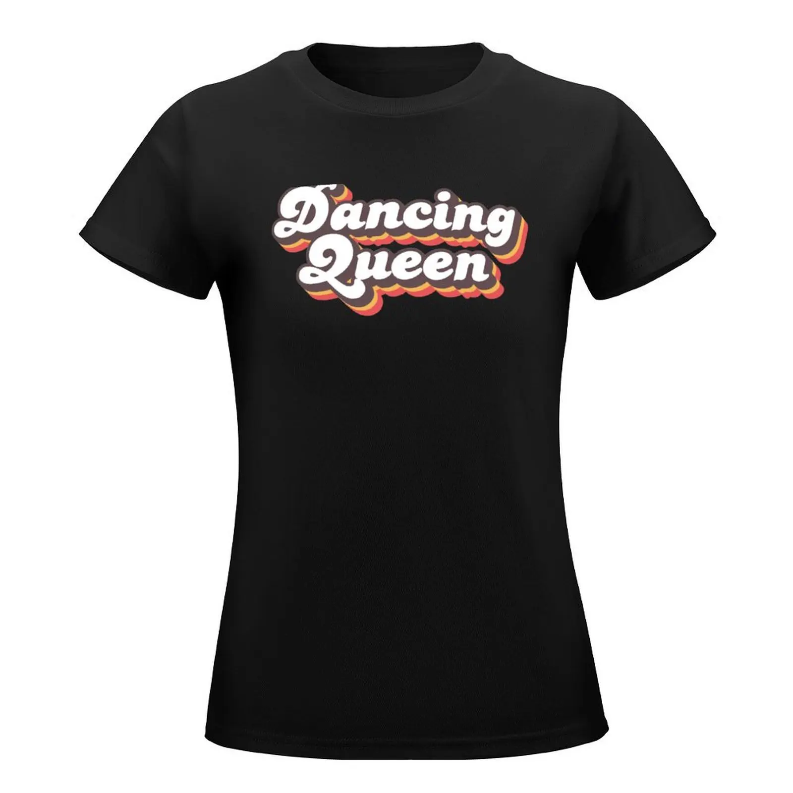 Dancing Queen | Vintage 1970s Retro Disco T-Shirt anime clothes Blouse t shirts for Women graphic