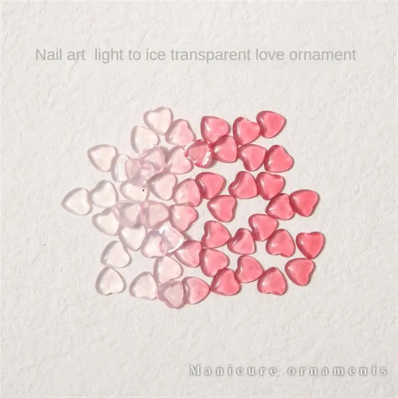 Lichte Kleur Hars Hart Sieraden Verse 3d Nail Art Decoraties Nageldecoratie Hars Liefde Snuisterijen Kleur Veranderende Strass