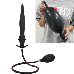 Inflated Anal Plug Separate Pump Expandable Big Butt Plug Prostate Massager Anus Dilator Anal Bead Dildo Sex Toys for Men Women