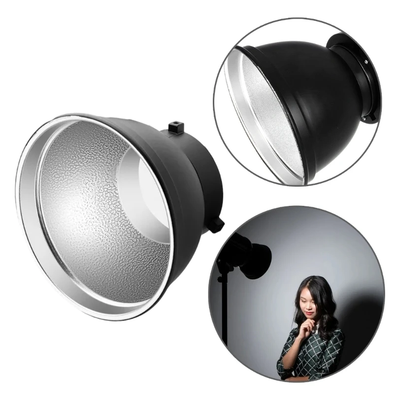 18 cm Standard-Reflektor-Diffusor für Bowen Mount Studio Light Strobe Flash Standard-Reflektorabdeckung Lampenschirmschale