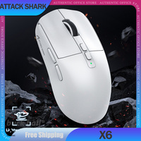 Attack Shark X6 Gamer Mouse With Charging Dock 3 Mode 2.4G Bluetooth Wireless Mouse 26000DPI PAW3395 Sensor Gaming Mices Gifts