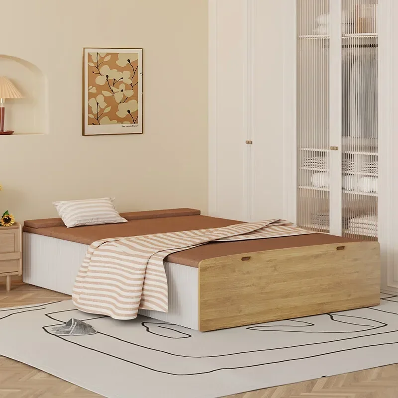 Simple and stylish office lunch break single bed, foldable mobile rest retractable bed