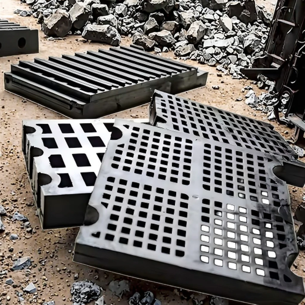 Panel Steel Skeleton Wear-Resistant Design Ore Processing High Elasticity Custom Size Durable Iron Rubber Mesh Vibrating Screen
