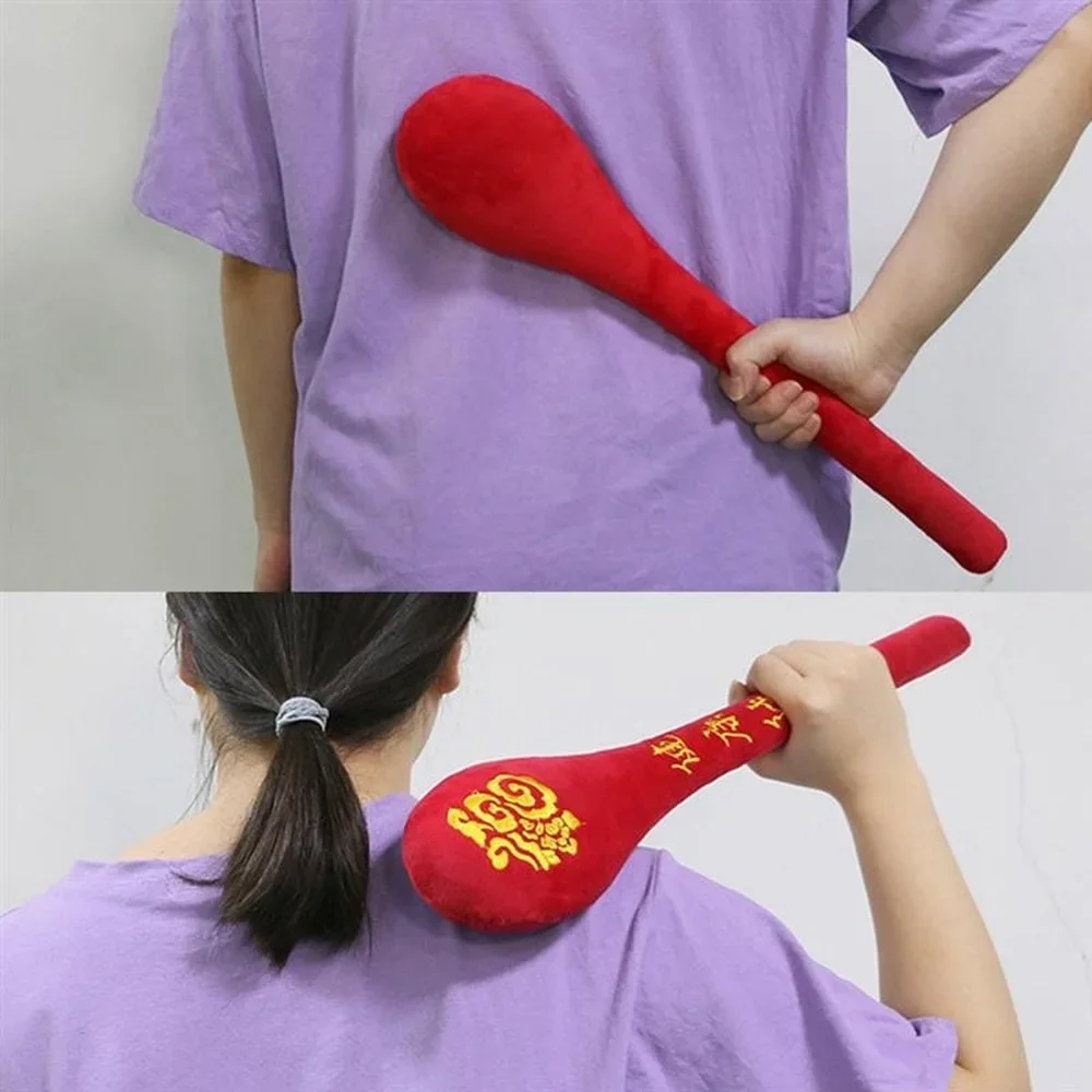 

Tradition Chinese Fu Letter Hammer Pat Handheld Hammer Pat Cotton Massage Stick Acupoint Massager Therapy Meridian Pat