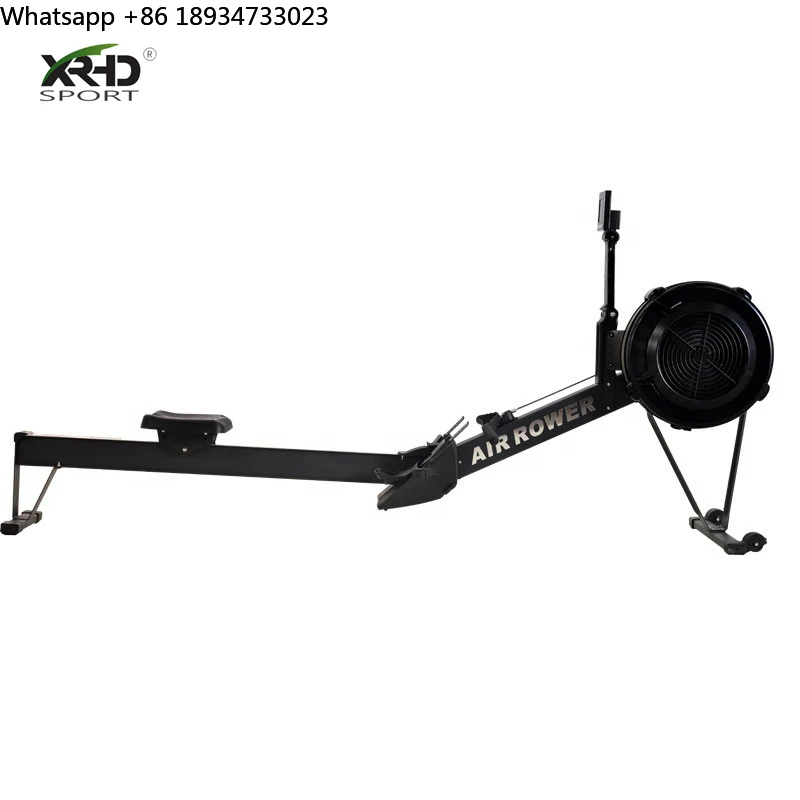 Commercial Air Rower Machine Foldable Durable Iron Gym Fitness Rowing 300kg Max User Weight