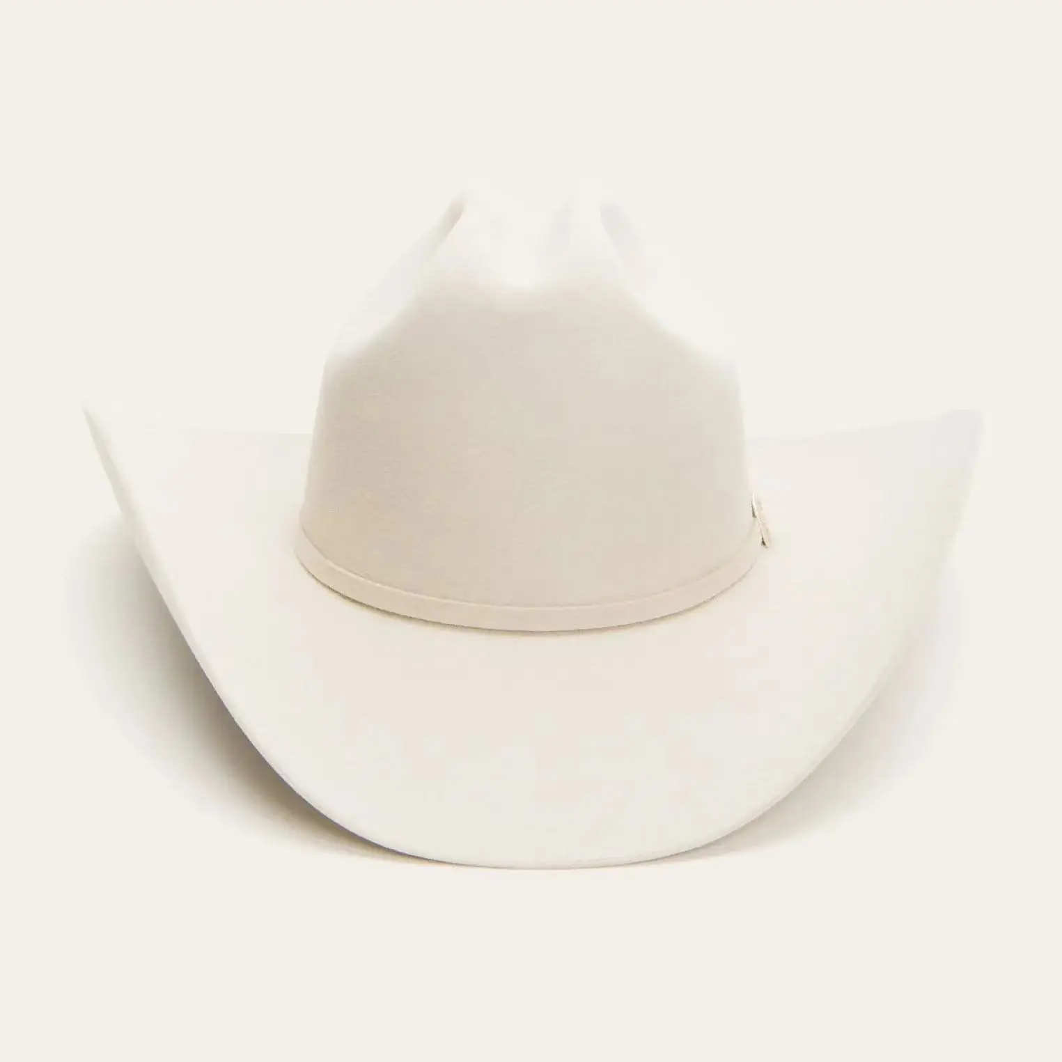 Western Curved Brim Cowboy Hat, Solid Color Pure Wool Felt Cap, Cross Border Hot Sale