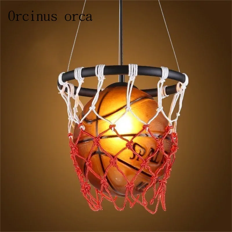 American retro creative personality Restaurant Bar stadium sports theme art deco basketball Chandelier