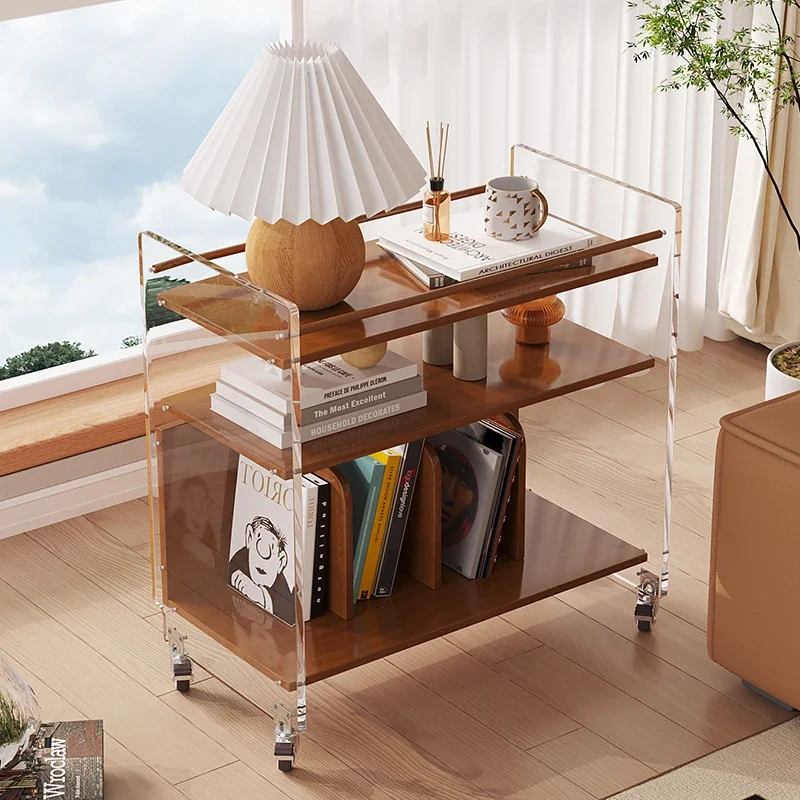 

Игрушечная корзина для закусок, книжная полка для хранения, кухонная акриловая напольная многослойная полка