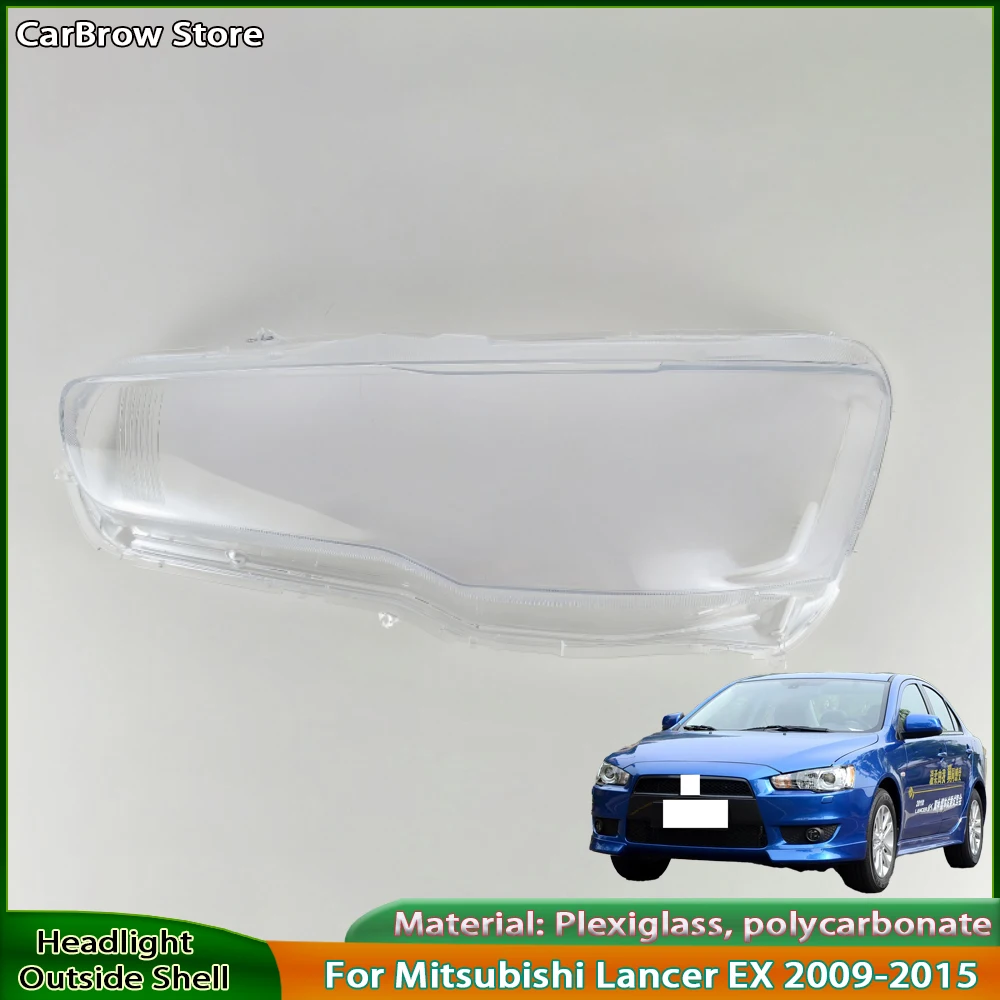 Headlight Shell Lens Plexiglass For Mitsubishi Lancer EX 2009 2010 2011 2012 2013 2014 2015 Headlamps Transparent Lampshade