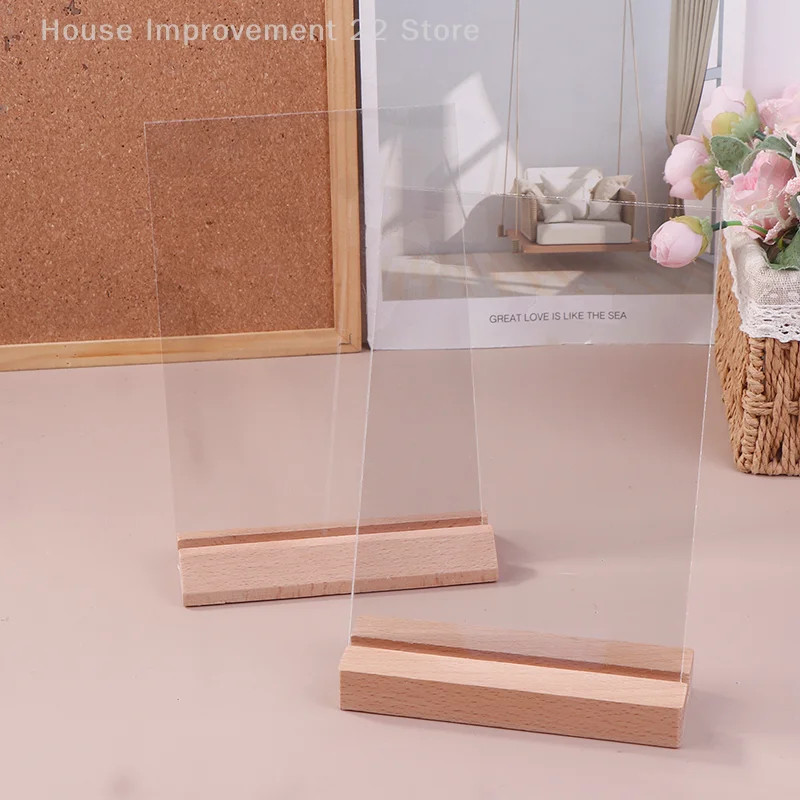 Soporte de letrero acrílico para mesa A4/A5/A6, marcos de fotos transparentes de doble cara, soporte de letrero, menú, tarjetas de exhibición de recetas, letrero