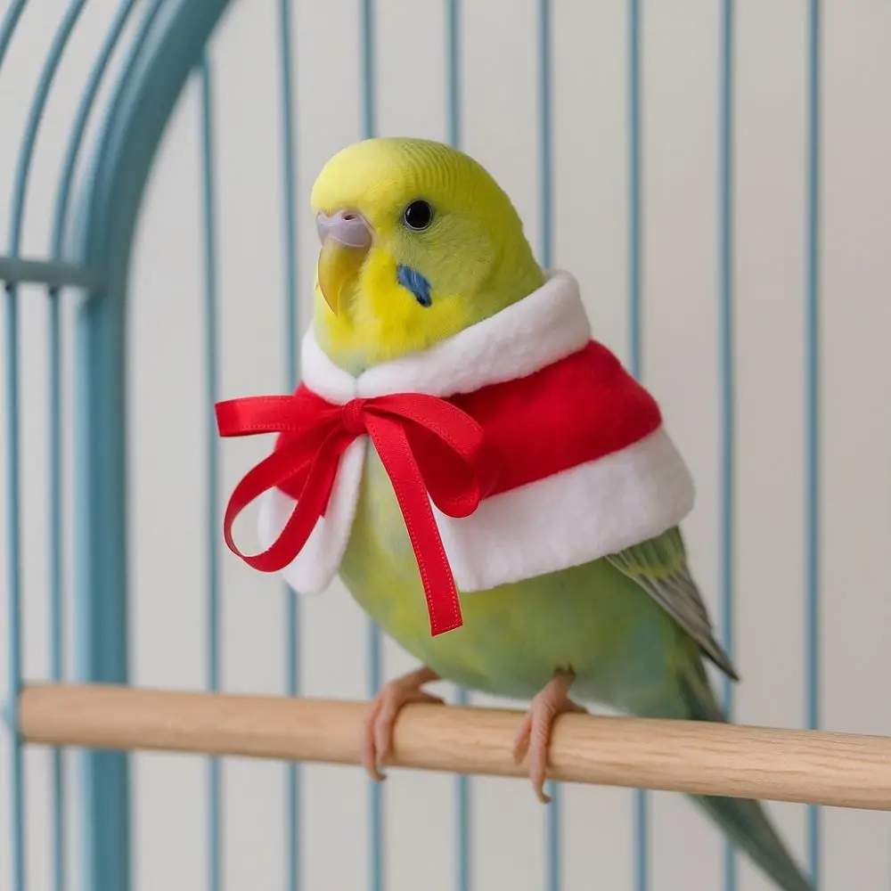 Capa cálida para hámster a prueba de viento, cómoda capa navideña para loros, ropa festiva ajustable para Cosplay de mascotas, fiesta para mascotas