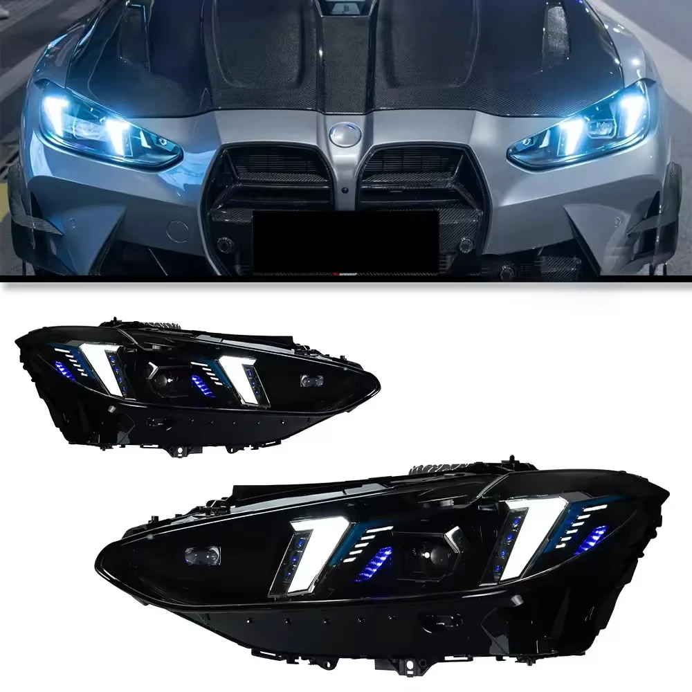 

Suitable for BMW 4 Series M3 M4 G22 G23 G80 G82 Dual-Tone Laser Headlights 2021-2025 Yellow/White Lighting System Front Lamps