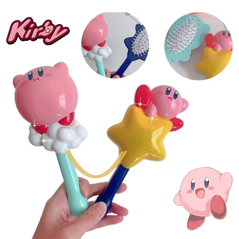 Kirby-peines de cojín de aire para mujer, peine de masaje para el cuero cabelludo, cepillo de pelo para niño de dibujos animados, peine antiestático, herramientas de peinado para el cuidado del cabello