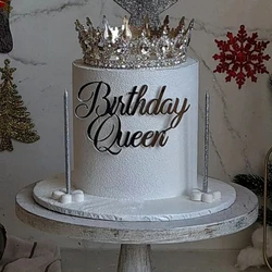 6pcs/3pcs Unique Happy Birthday Cake Topper Gold Acrylic Birthday Cupcake Topper for Creativity Birthday Party Cake Decorations