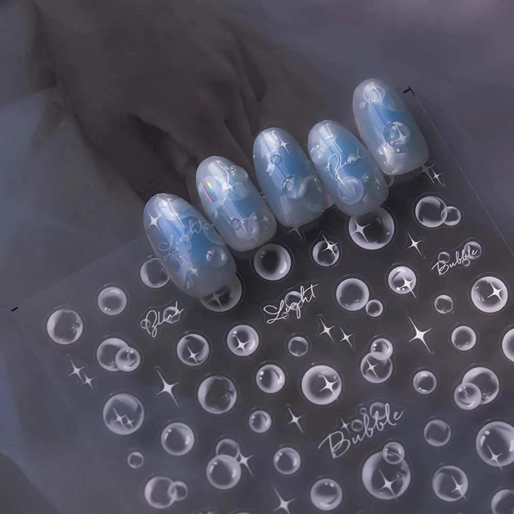 Conch Star Ocean Nail Stickers Starfish Sea Jellyfish Jelly Ocean Nail Decals Nail Supplies Shiny Glass Dolphin