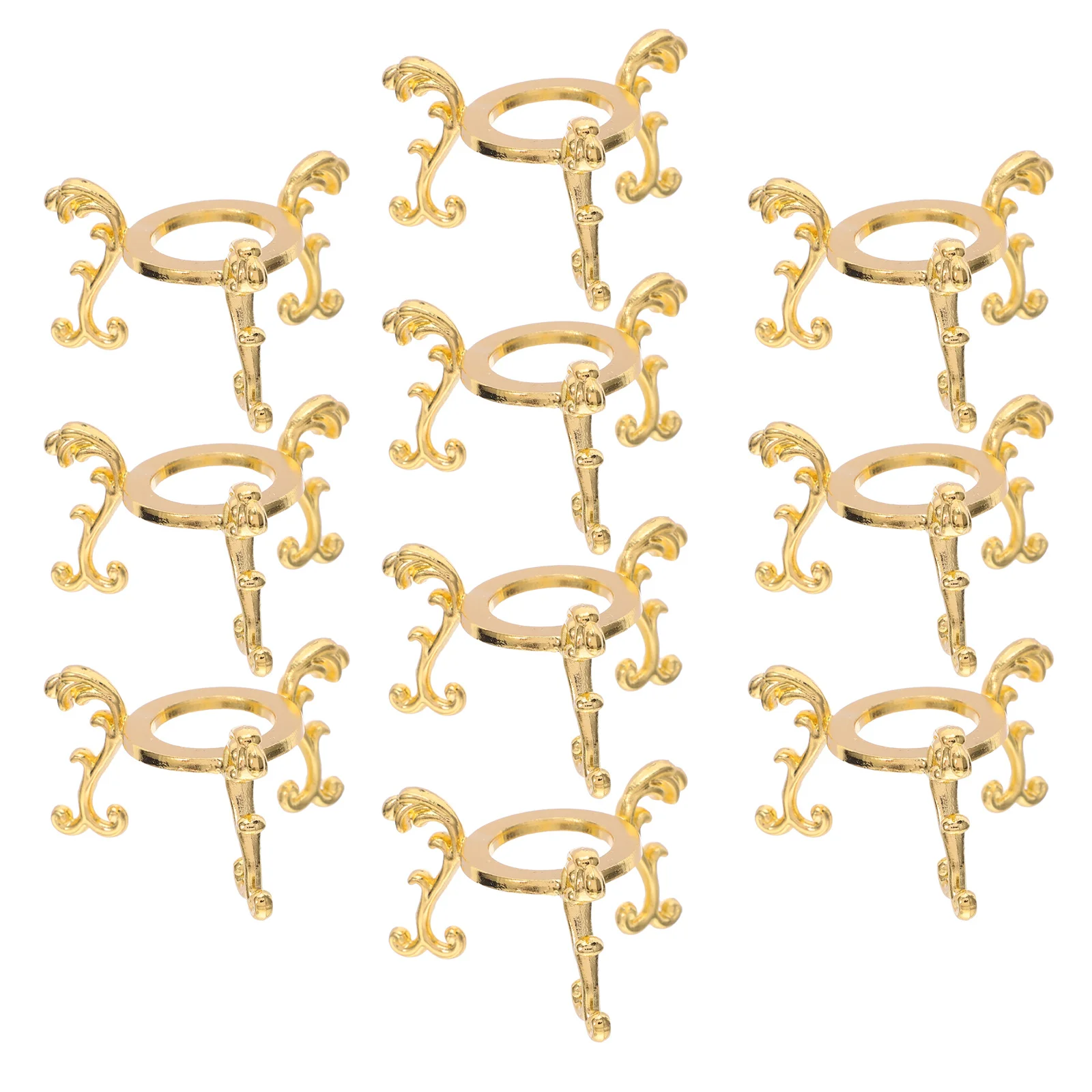 

10Pcs Metal Crystal Ball Display Rack Alloy Sphere Holder Stable Stand for Home Living Room Office Decoration Plate Holder Stand