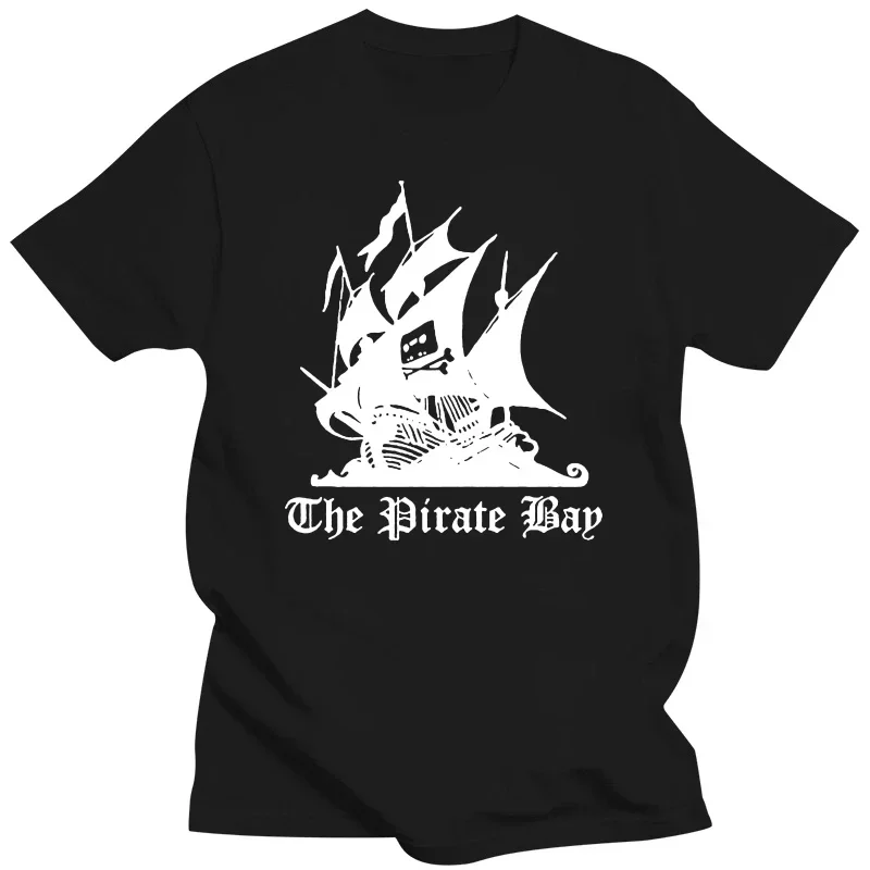New Funny Tee Shirt Pirattee Bay Internet Movie Torrent Hacker Meme Computer Nerd Mens Black T-Shirt  harajukkuu streetweaarr