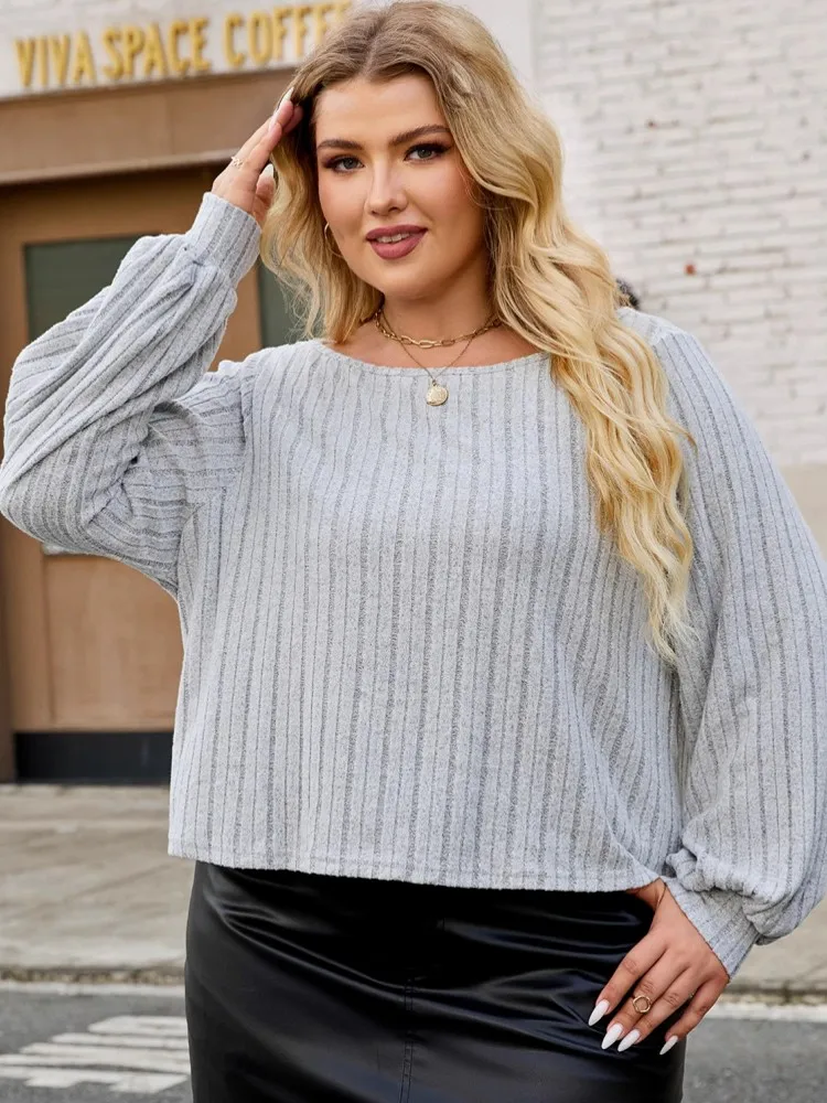 

Women's Plus Size L-3XL Casual O-Neck Long Sleeve Loose T-shirt Sports Outdoor Top Women Clothing Oversized Autumn Winter