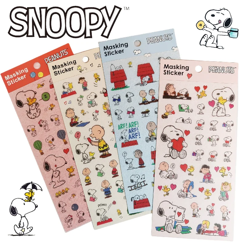 

Kawaii Snoopy Sticker Cute Cartoon DIY Diary Decor Stickers Scrapbook Phone Journal Laptop Photo Decos Supplies Stationery Gift