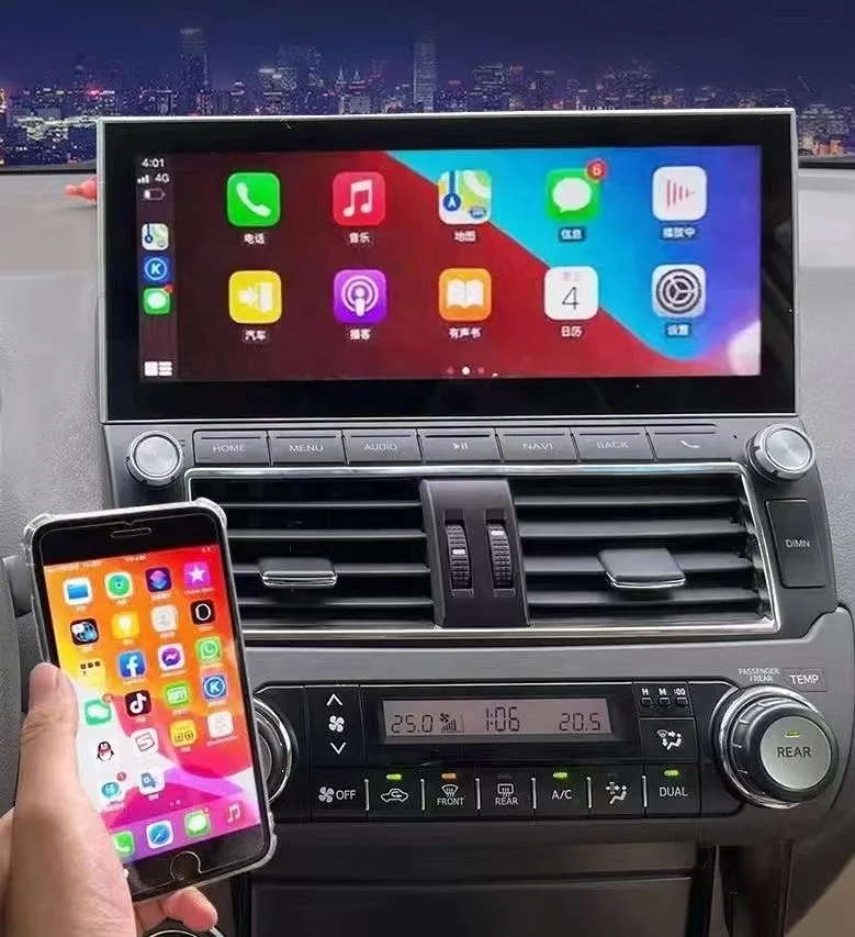 

1920*720 12.3"Android 13 Car GPS Navigation for Toyota Land Cruiser Prado 150 155 2010-2017 Built-In CarPlay & Android AUTO