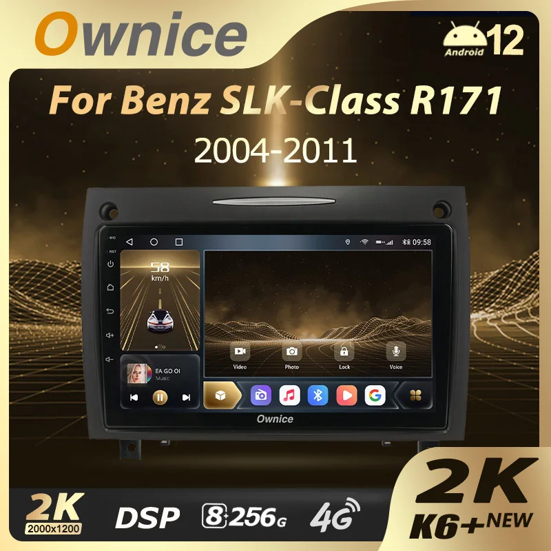 

Ownice K6 + 2K 13.3 for Mercedes-Benz SLK-Class SLK Class R171 2004 - 2011 Car Radio Video Player Navi Android 12 No 2din 2 Din