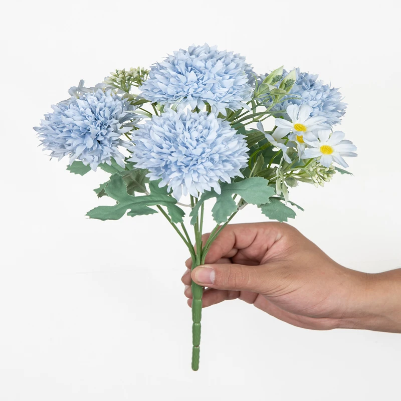 الزهور الاصطناعية الحرير أقحوان لباقة الزفاف العروس المنزل السنة الجديدة اكسسوارات الديكور زهرية النباتات ترتيب #1