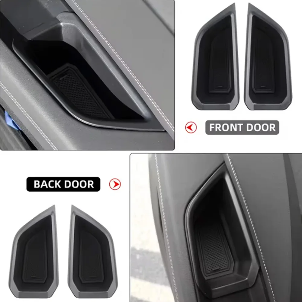 Für Audi Q4 E-Tron Etron 2019-2025 ABS Auto-Türgriff-Aufbewahrungsboxen Türarmlehnenhalter Ablage Organizer Auto-Zubehör