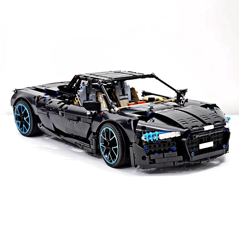 Novo MOC-63528 técnico super carro esportivo r8 spyder 42083 b modelo bloco de construção tijolos quebra-cabeça brinquedos diy presentes natal para crianças