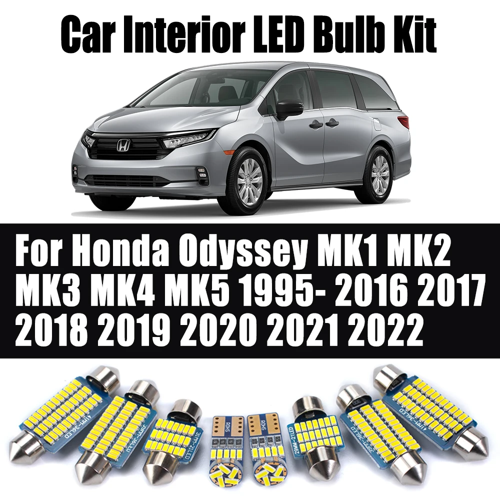 

Комплект светодиодных ламп для внутренней карты Canbus для Honda Odyssey MK1 MK2 MK3 MK4 MK5 I II III IV V 1995-2017 2018 2019 2020 2021 2022