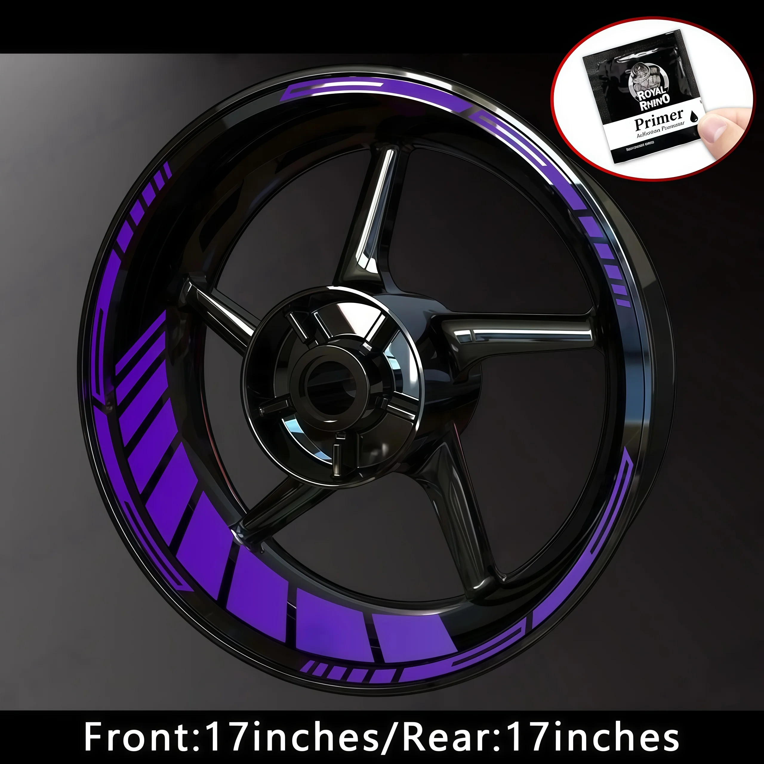 16 stks/vel voor 17in Motorfiets Hub Stickers Streep Waterdichte Vinyl Decals voor YAMAHA Honda Kawasaki Suzuki BMW KTM Triumph