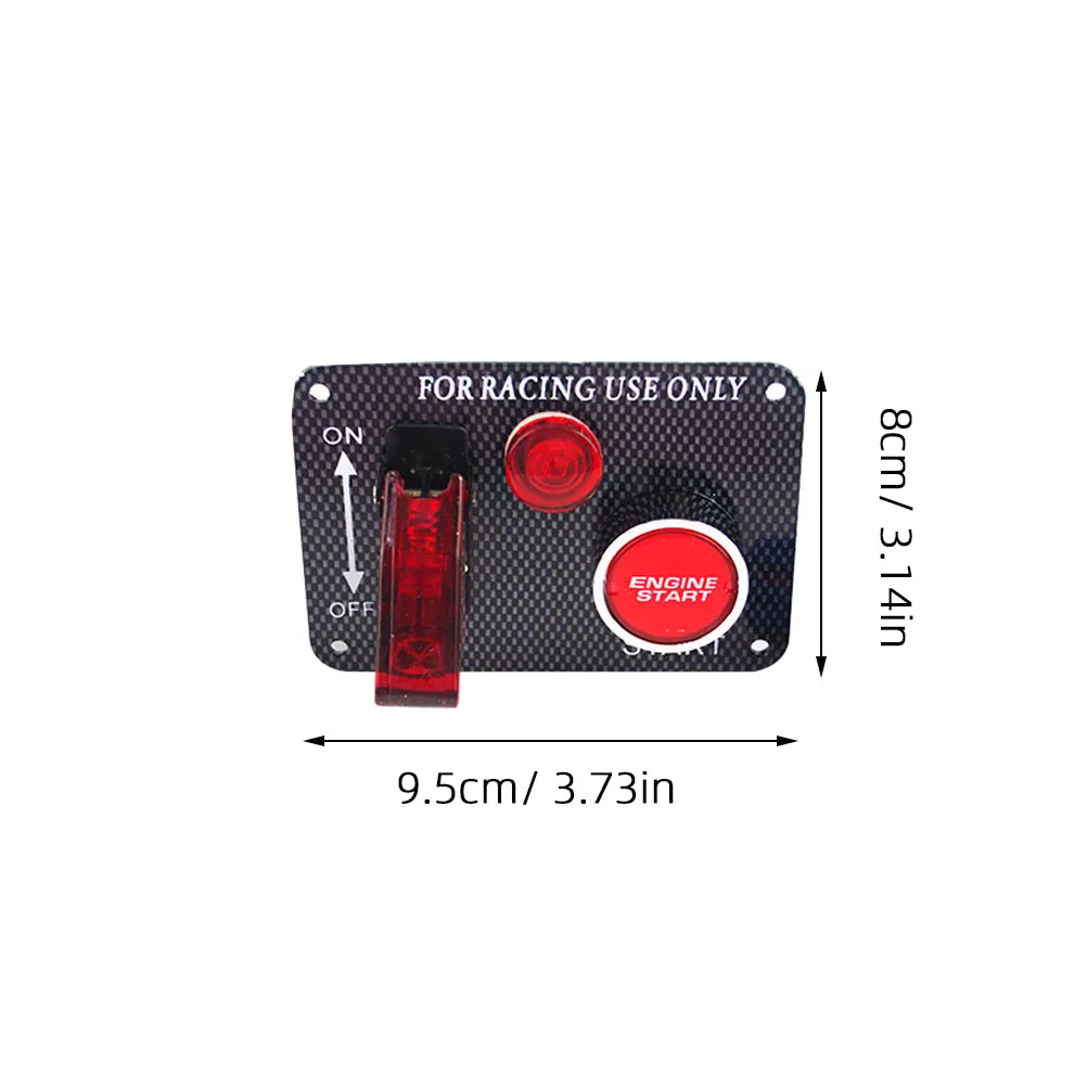 

Engine Start Stop Button Red Toggle Black Cover Ignition Panel Racing Push Swich Off-road Utv Vehicle Power Shut Off