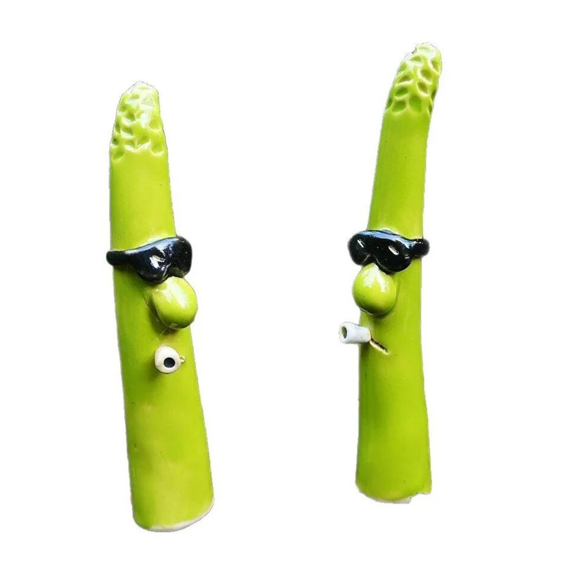 Estacas de jardim em resina abae com decoração de broto de bambu, marcadores de plantas úteis para jardinagem interna e externa, 2 peças