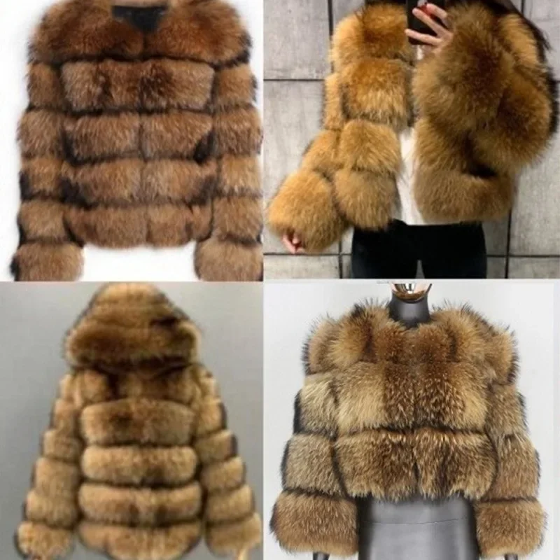 Frauen Faux Fox Pelz verkürzten Mantel flauschige kurze Jacken y2k schicke Kleidung elegante dicke warme Oberbekleidung Winter