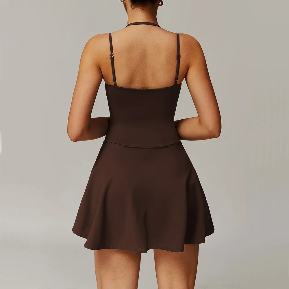 بدلة رياضية للسيدات، بدلة لياقة بدنية، أطقم قصيرة، ملابس رياضية للنساء، ملابس رياضية لليوجا، ملابس رياضية، تنورة قصيرة #4